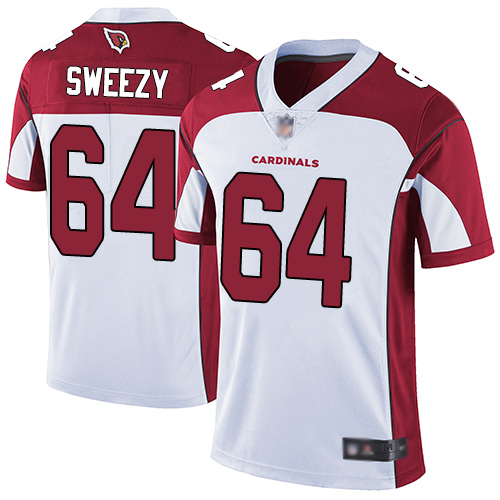 Arizona Cardinals Limited White Men J.R. Sweezy Road Jersey NFL Football #64 Vapor Untouchable